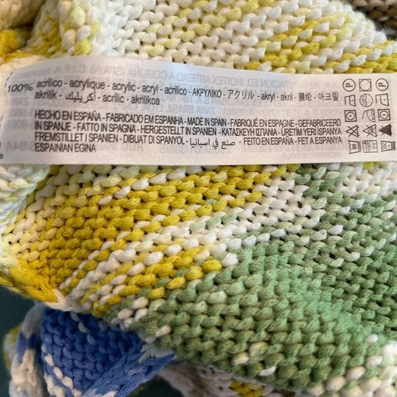 ZARA Long multicolored Knit summer dress crochet sweater Maxi dress size Small - Picture 7 of 11